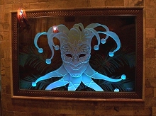 Illuminated Carved Art Glass Joker