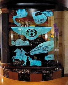 Carved Glass Bentley