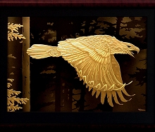 Carved Glass Eagle
