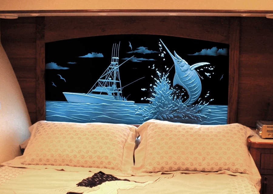 Carved Glass Marlin